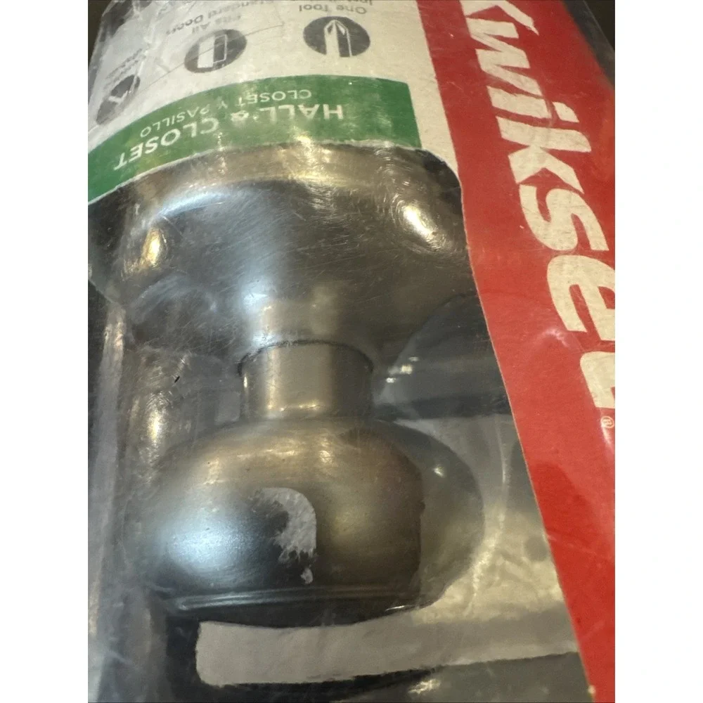 Kwikset Satin Nickel Hall/Closet Passage Door Knob‎ 200cv 15 Cp V1